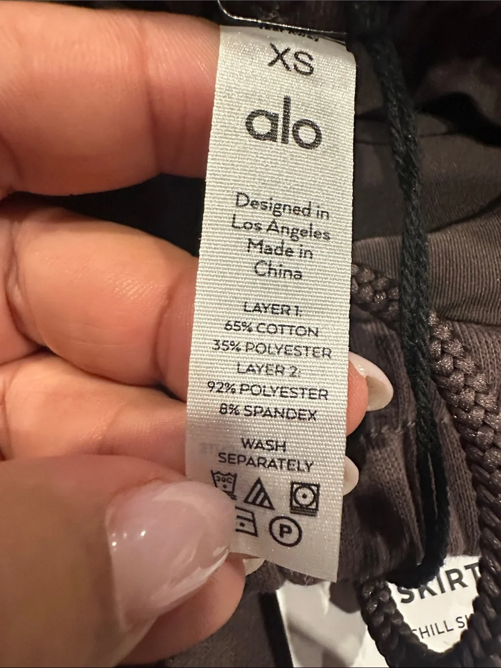 ALO Yoga High-Waist Mini Sweat Skirt in Deep Plum